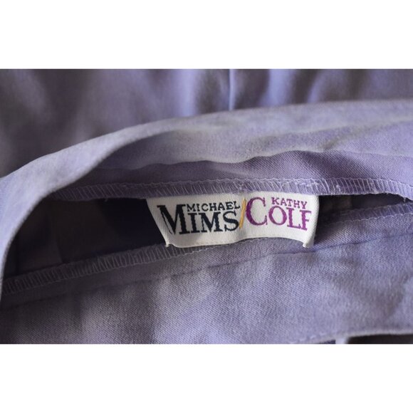 Vintage Women's Mims Cole Lavender Purple High Waist Micro Suede Pants 1X - Picture 3 of 5